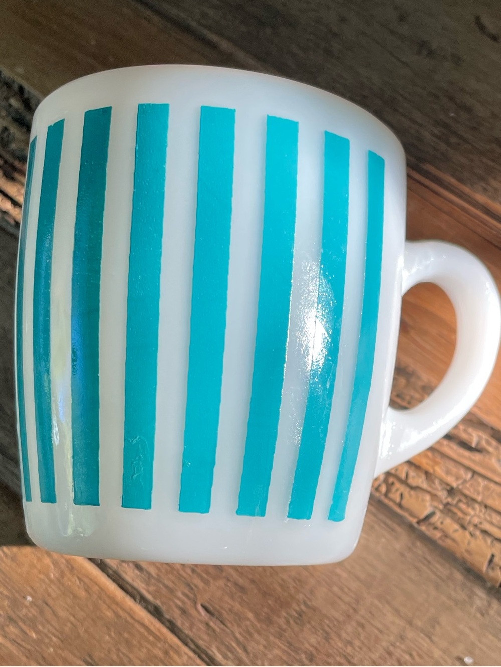 Hazel - Atlas Blue and White Milkglass Mug